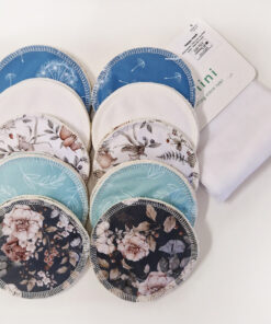 Tien setjes wasbare borstcompressen + afsluitbaar wasnetje